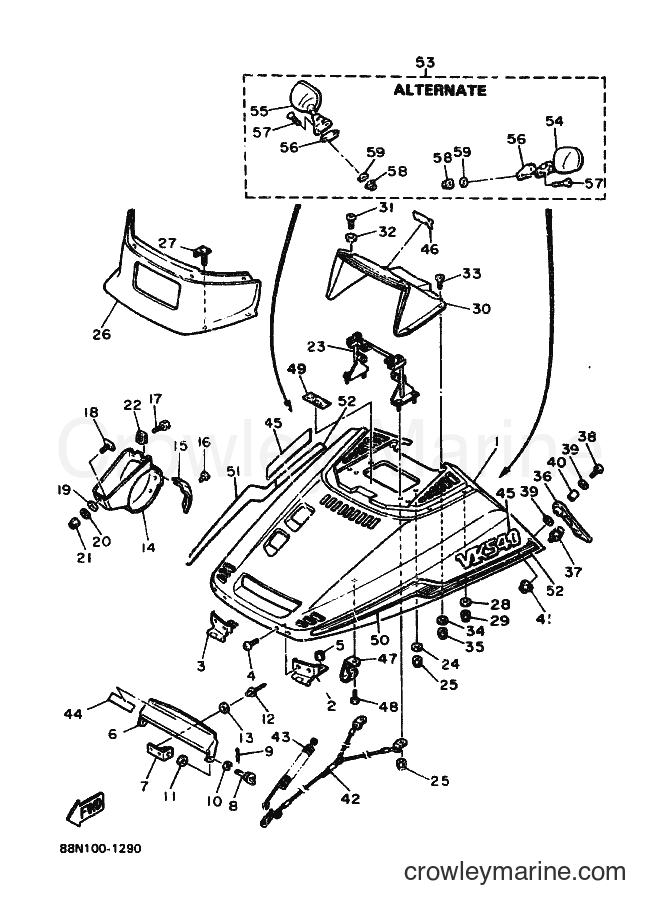 1991 Snowmobile VK540E - VK540E (88N1) [020] - SHROUD