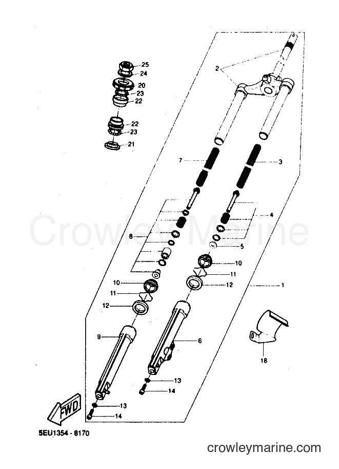 1999 Scooter YH50 - YH50 (5FV1) [010] - FRONT FORK