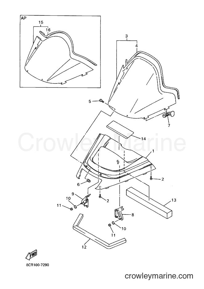 Yamaha Motors VX500XT (8CJ1) [010] - WINDSHIELD