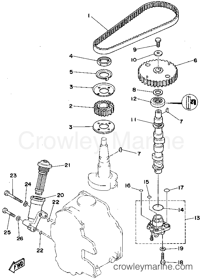 Yamaha Motors F9.9MLHT - OIL PUMP