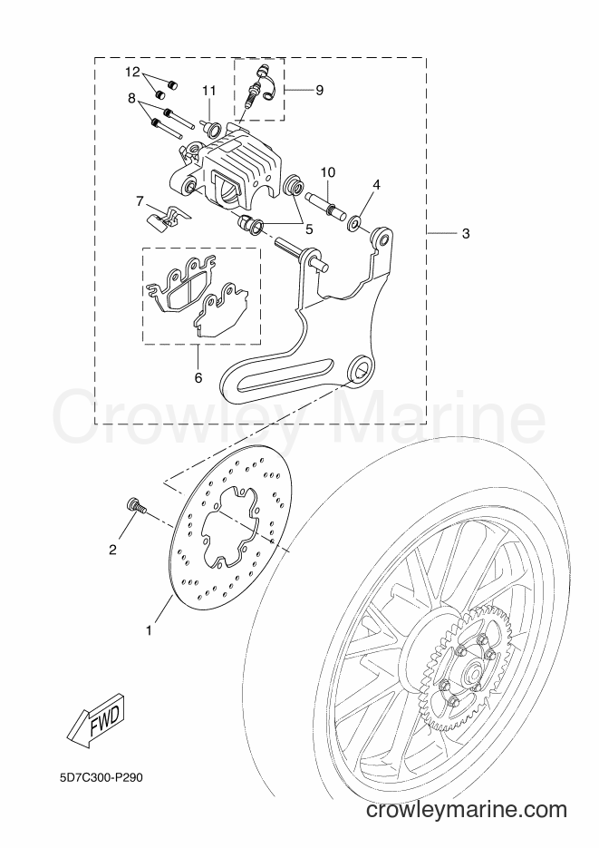 Yamaha Motors MT125 (BR31) [050] - REAR BRAKE CALIPER
