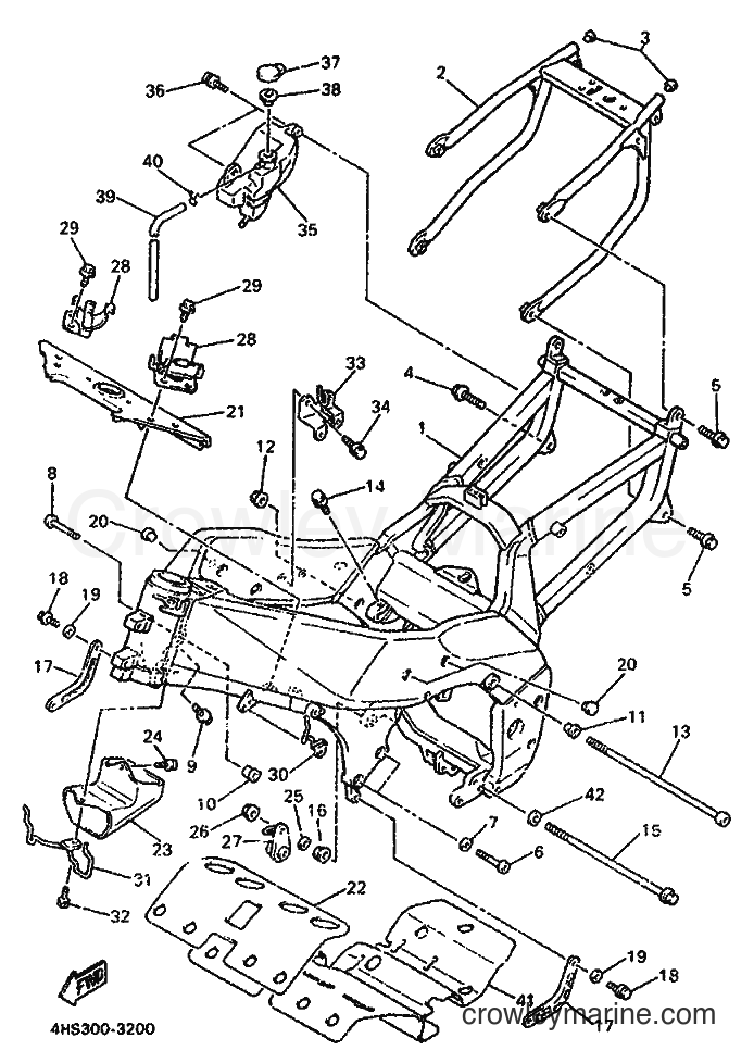 1993 Sport Bike YZF750SP - YZF750SP (4JA1) [010] - FRAME