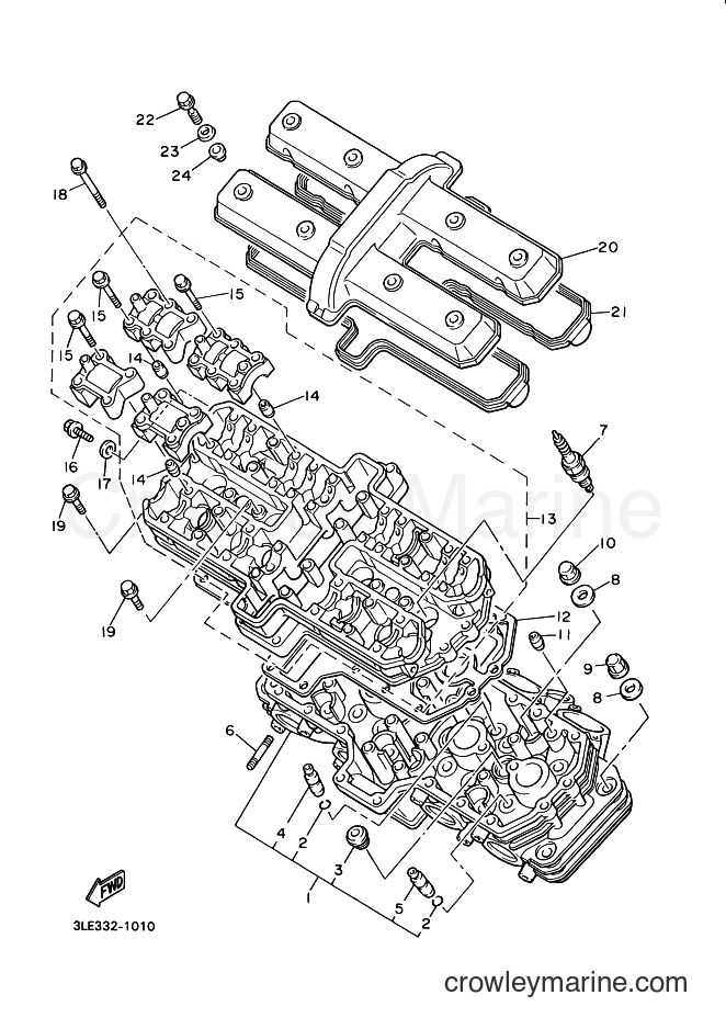 2000 Sport Bike YZF1000R - YZF1000R (4VF4) [010] - CYLINDER HEAD