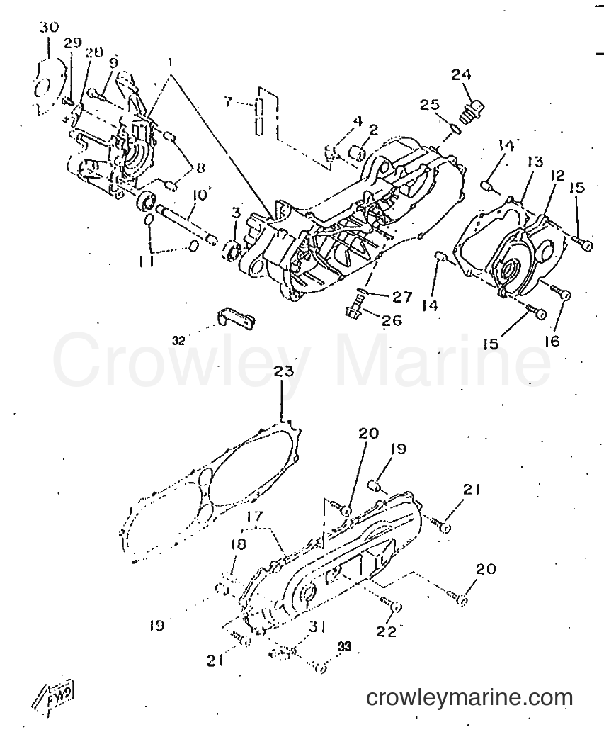 1998 Scooter CW50RSP - CW50RSP (4WS5) [010] - CRANKCASE
