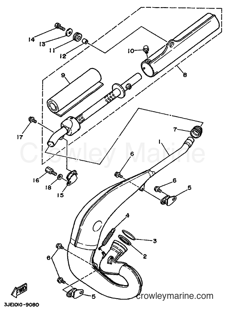 Yamaha Motors YZ250 (3JE1) [99A] - EXHAUST