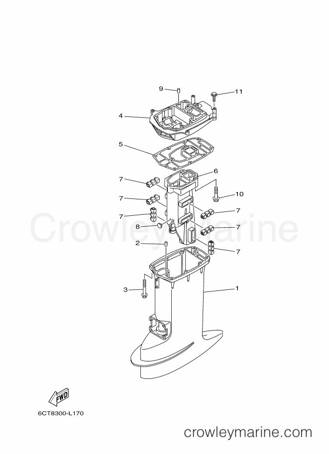 Yamaha Motors 30DMHOL (6CTA) [110] - UPPER CASING