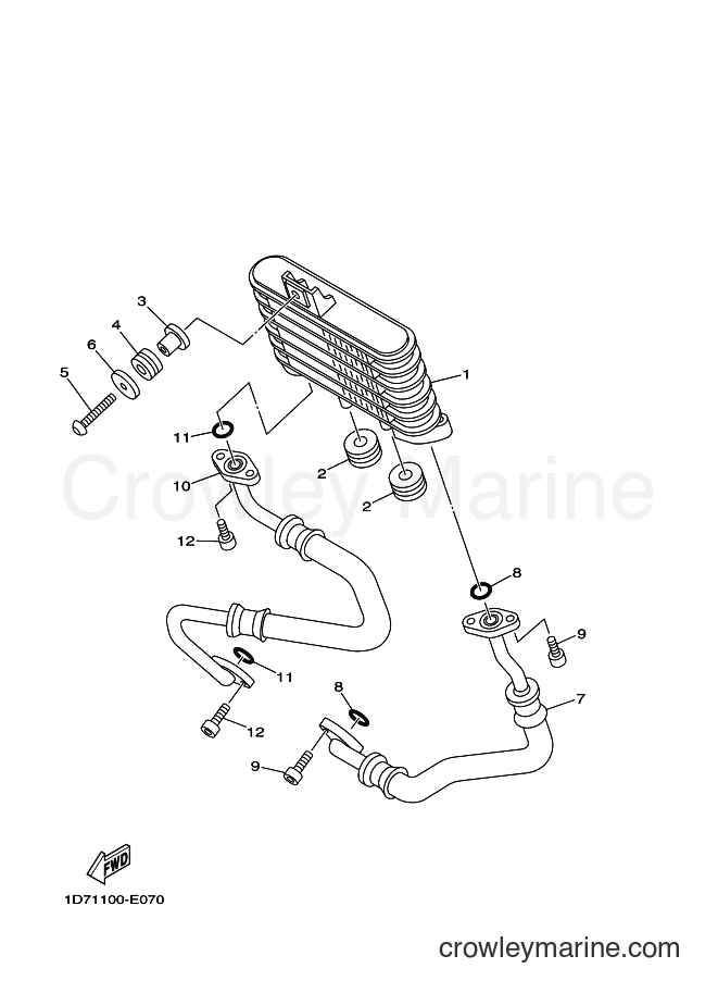 2007 Cruiser XV1900A - XV1900A (1D76) [010] - OIL COOLER