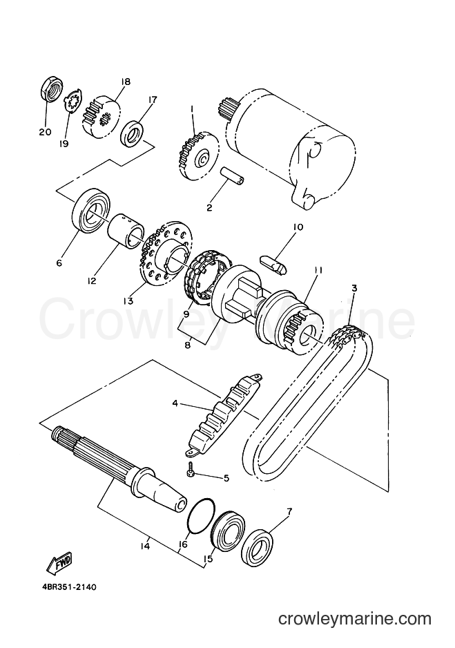 2000 Street Bike XJ600S - XJ600S (4DGA) [010] - STARTER CLUTCH