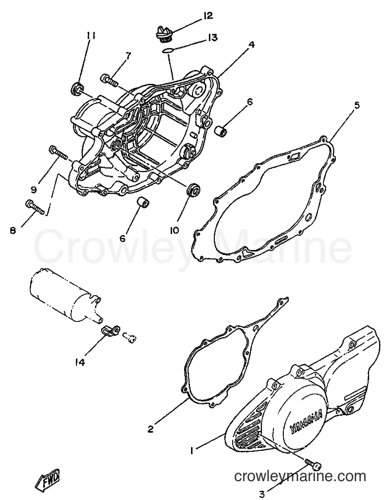 Yamaha Motors SR250 (21L2) [99A] - CRANKCASE COVER 1