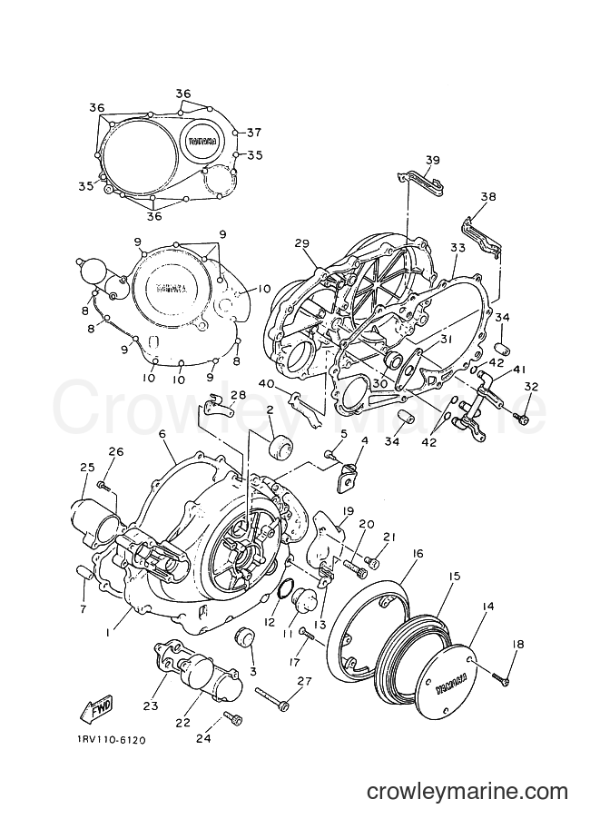 1991 Cruiser XV1100 - XV1100 (3LP2) [99A] - CRANKCASE COVER 1