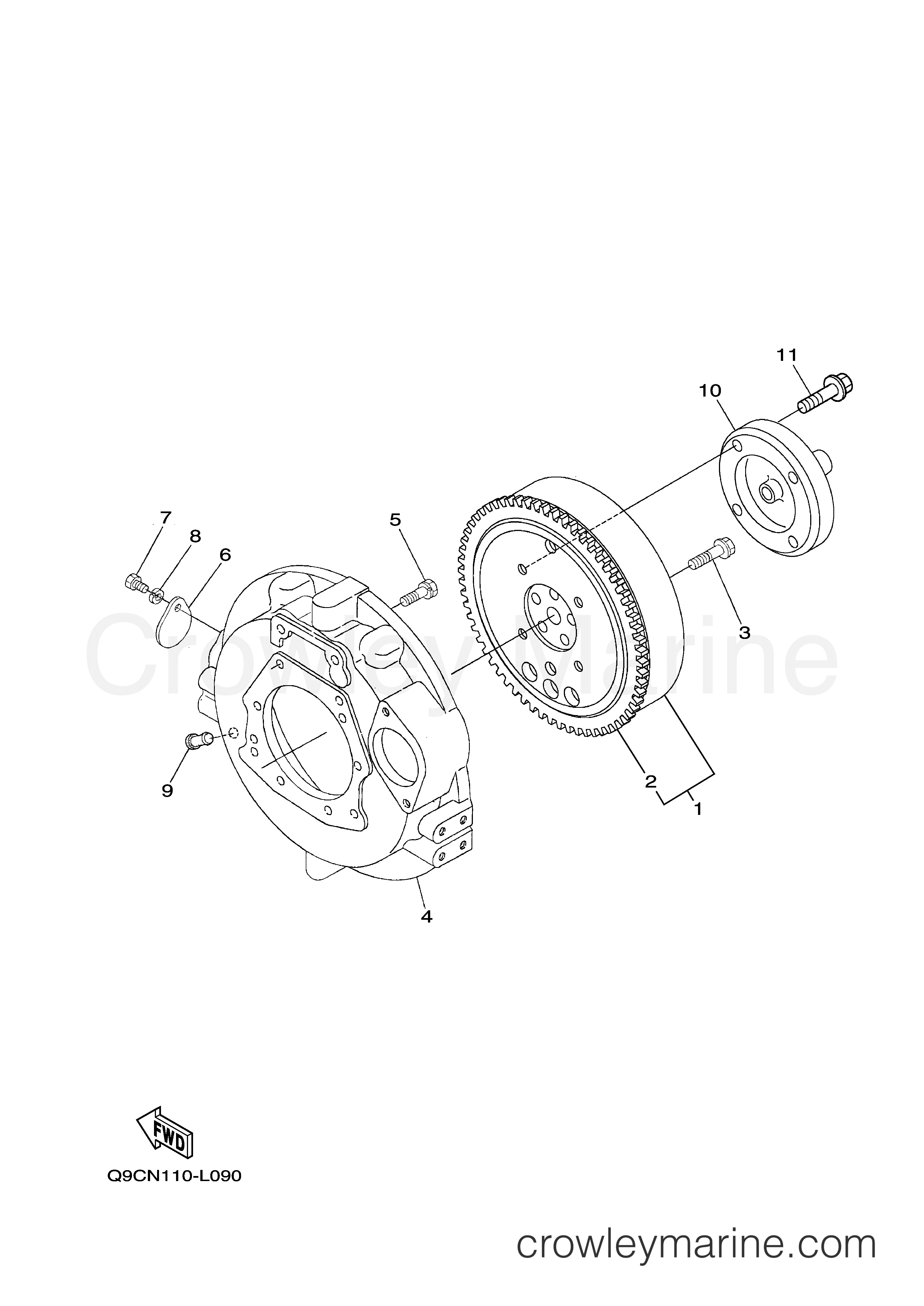 2012 Generator 7000 - EDL7000SDE - FLYWHEEL HOUSING