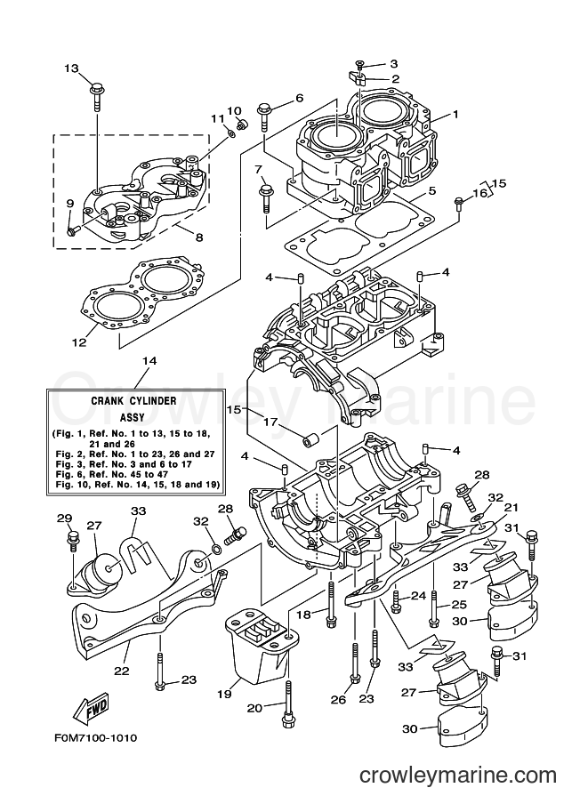 Yamaha Motors JET FOR XL700 (67E5) [01E] - CYLINDER & CRANKCASE