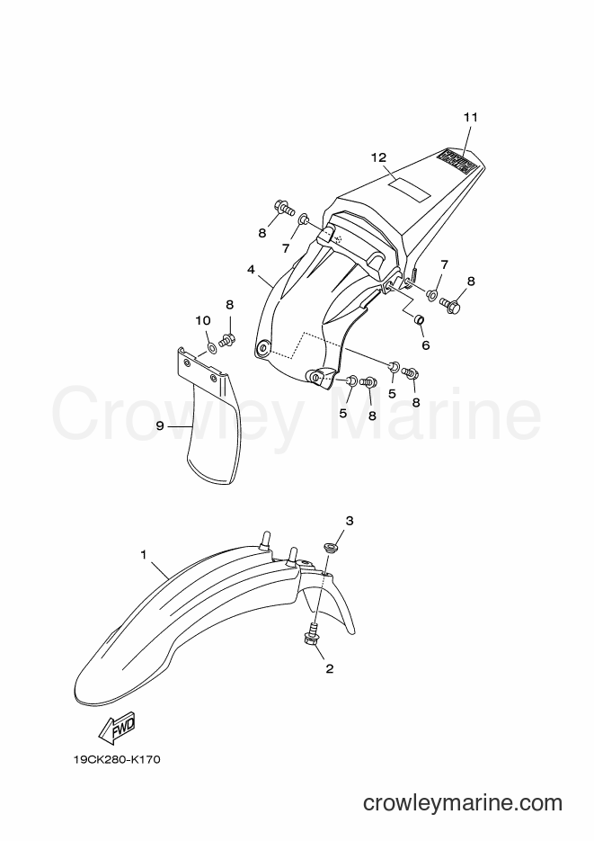 2012 Dirt Bike TT-R125LW - TT-R125LW (19CR) [010] - FENDER