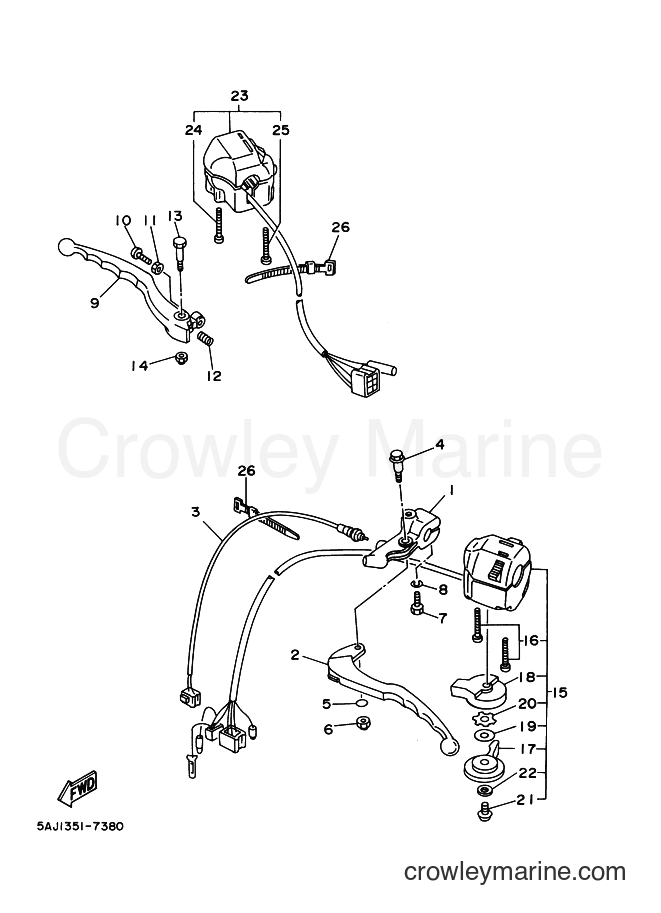 Yamaha Motors XV250S (3LSM) [020] - HANDLE SWITCH & LEVER