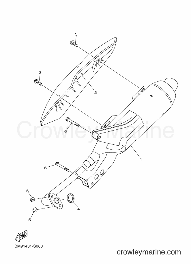 Yamaha Motors LTV125-R (BM92) [010] - EXHAUST
