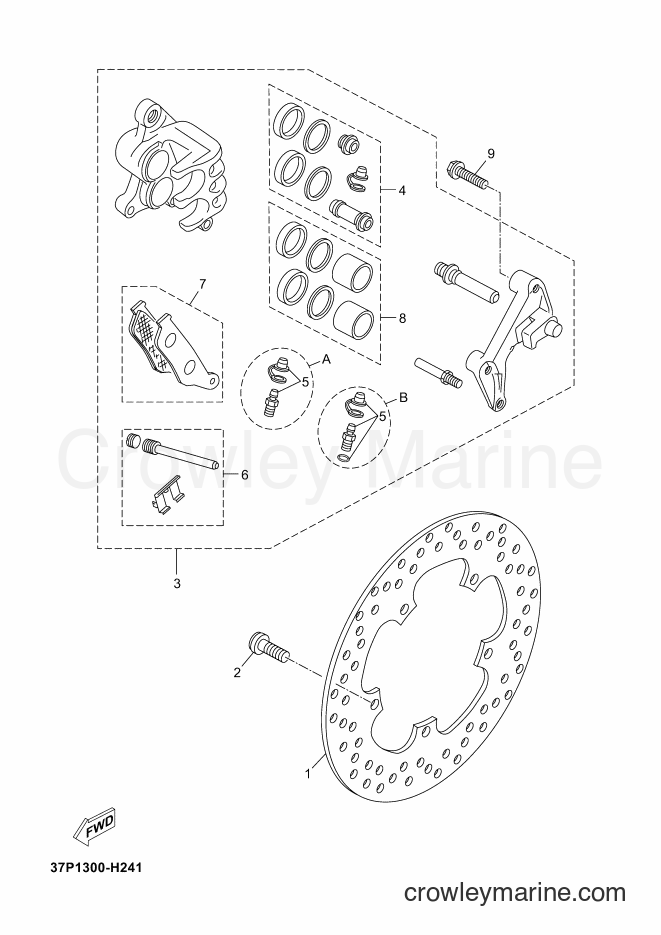 2010 Scooter YP250R - YP250R (37P1) [010] - FRONT BRAKE CALIPER