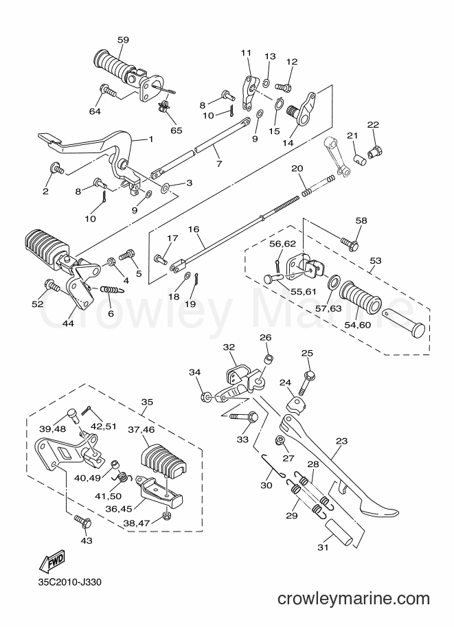 Yamaha Motors XVS400C (35C9) [010] - STAND & FOOTREST 2