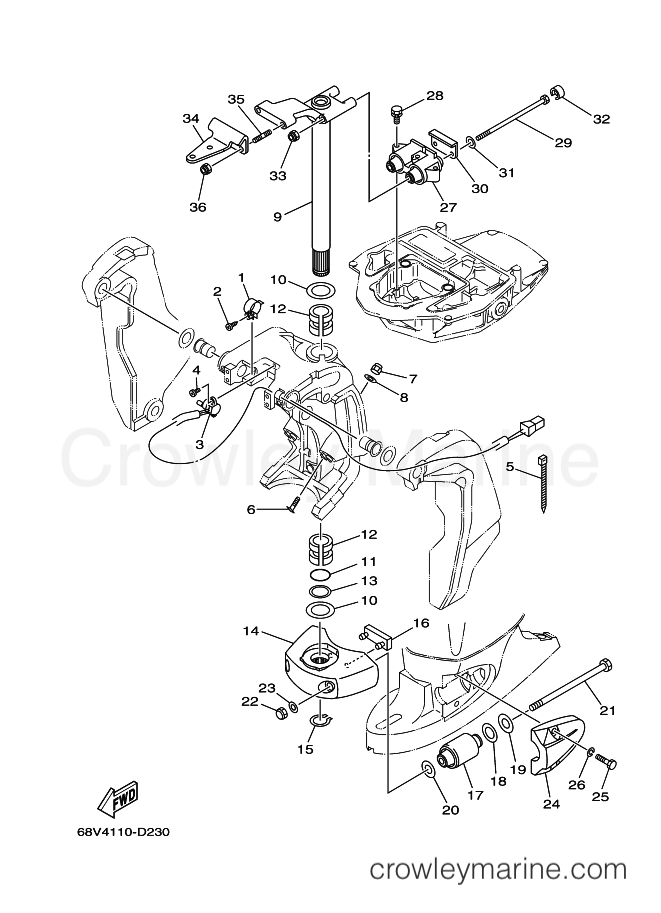 Yamaha Motors F115A (68V6) [080] - BRACKET 2