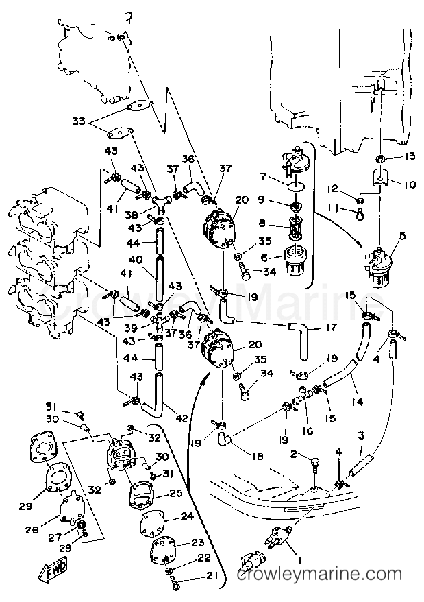 Yamaha Motors 200ETLF - FUEL SYSTEM 1