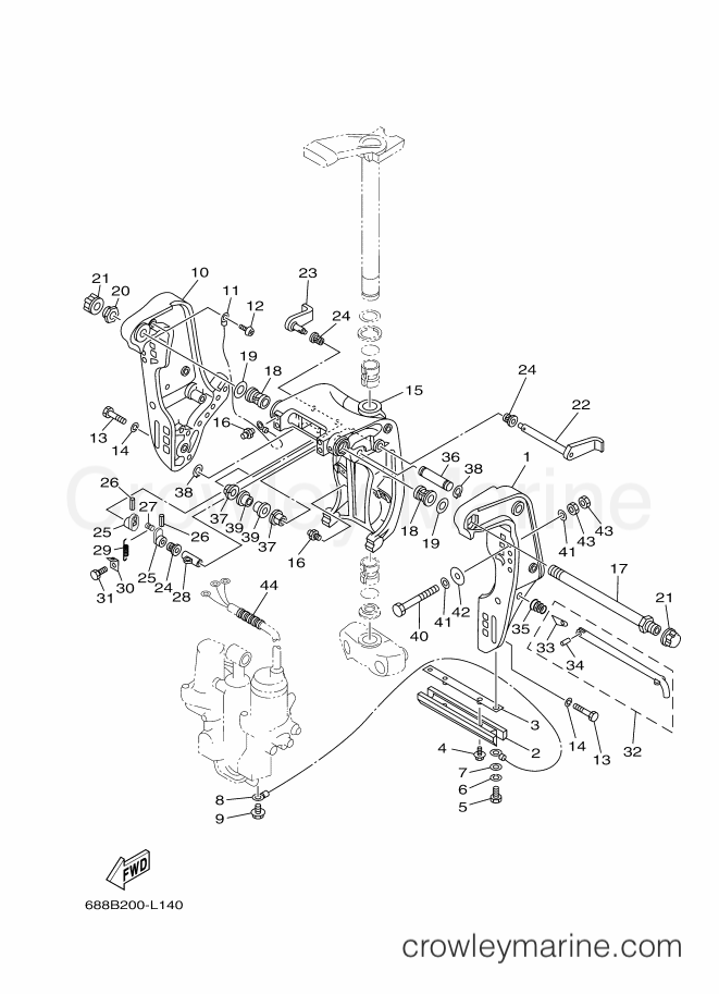 Yamaha Motors 85AEDX (688B) [130] - BRACKET 1