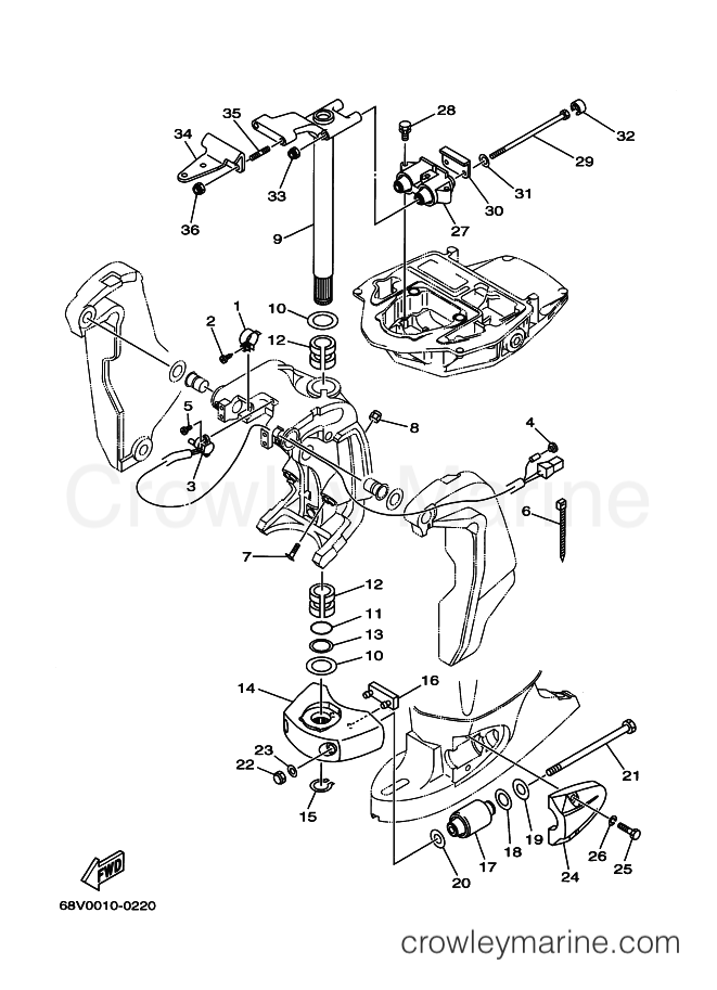 Yamaha Motors F115A (68V0) [030] - BRACKET 2