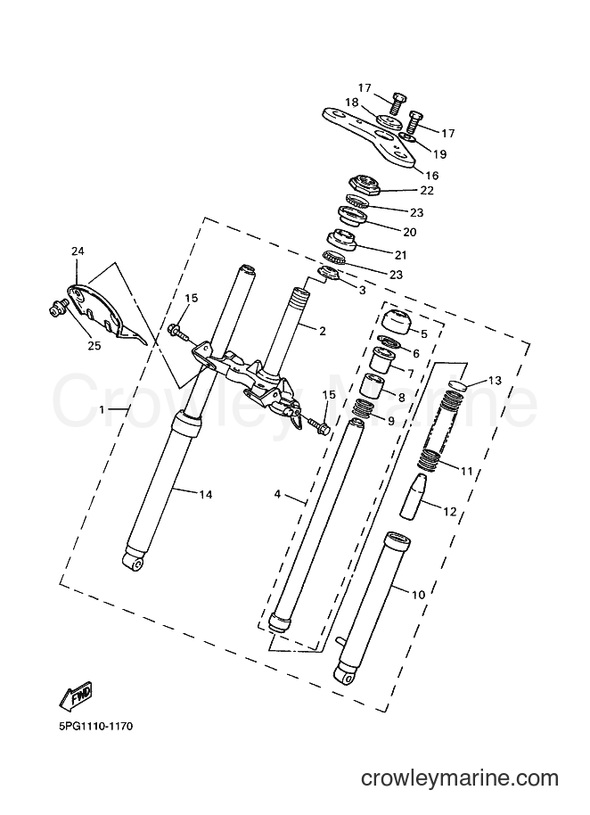2012 Dirt Bike PW50 - PW50 (5PGU) [020] - FRONT FORK