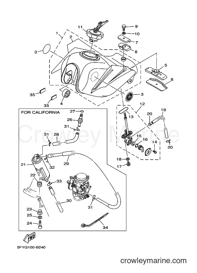 2003 Dirt Bike TW200E - TW200E (3XTD) [010] - FUEL TANK