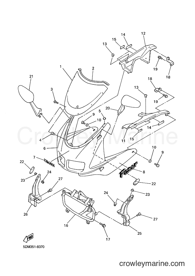 Yamaha Motors FZS600 (5DM7) [120] - COWLING 1