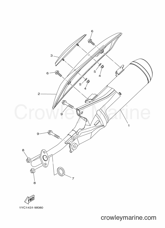 2014 Scooter AF115F - AF115F (1YC8) [010] - EXHAUST