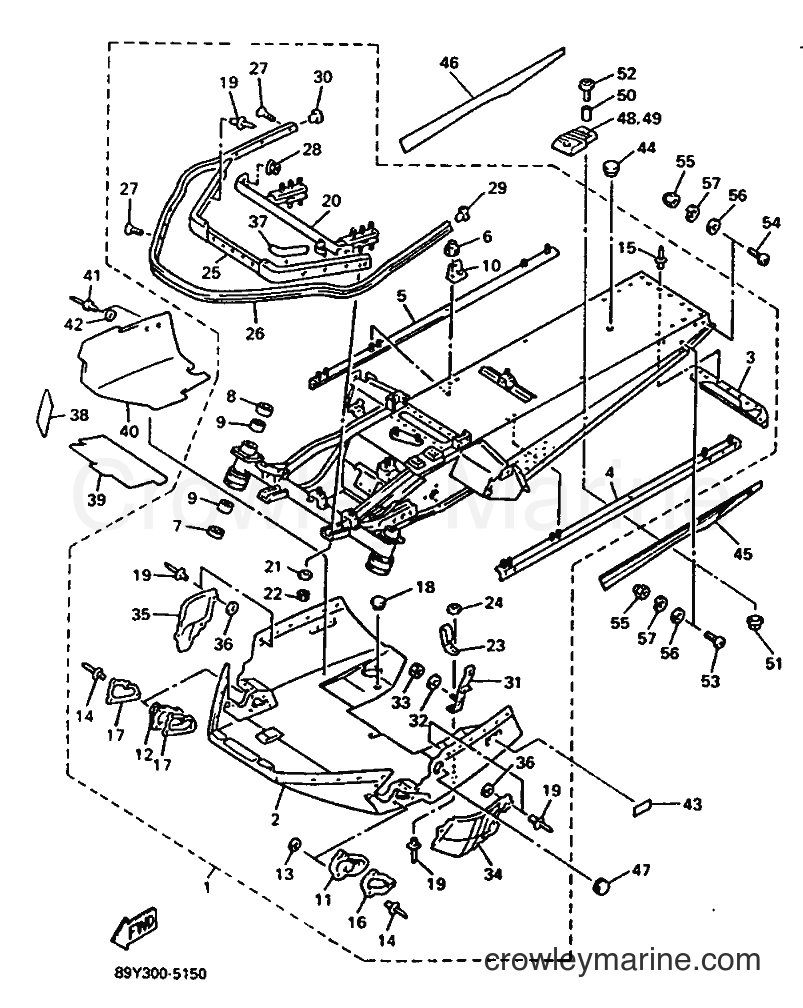 1995 Snowmobile ET410TR - ET410TR (89Y4) [010] - FRAME