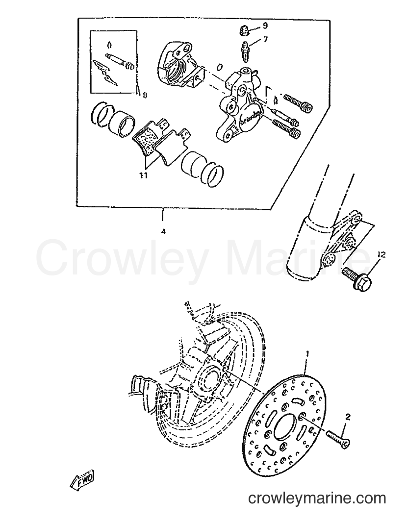 1995 Scooter CW50RS - CW50RS (4TD4) [999] - FRONT BRAKE CALIPER