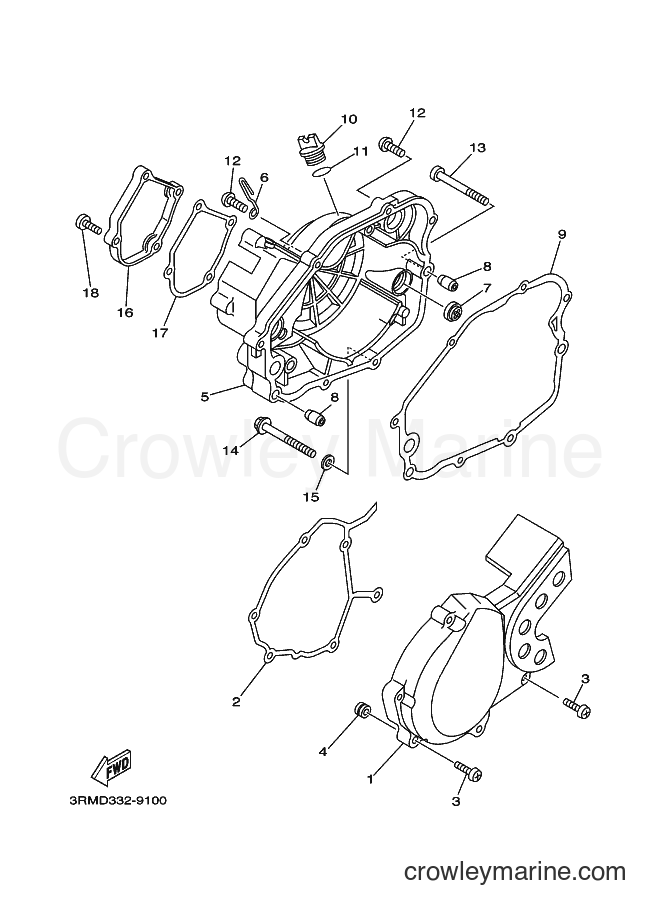 2000 Dirt Bike DT125R - DT125R (4DJA) [010] - CRANKCASE COVER 1