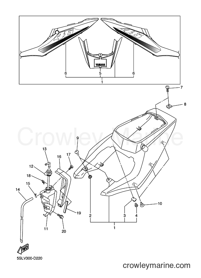 Yamaha Motors YZF-R6 (5SLV) [020] - SIDE COVER