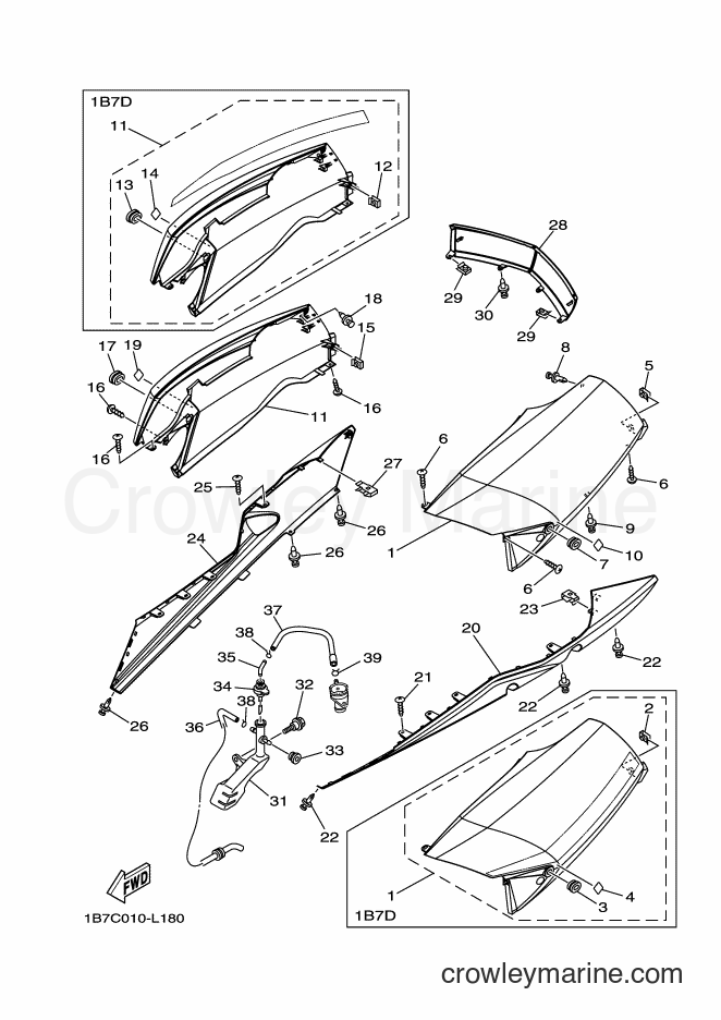 2012 Maxi-Scooter CP250 - CP250 (1B7C) [010] - SIDE COVER