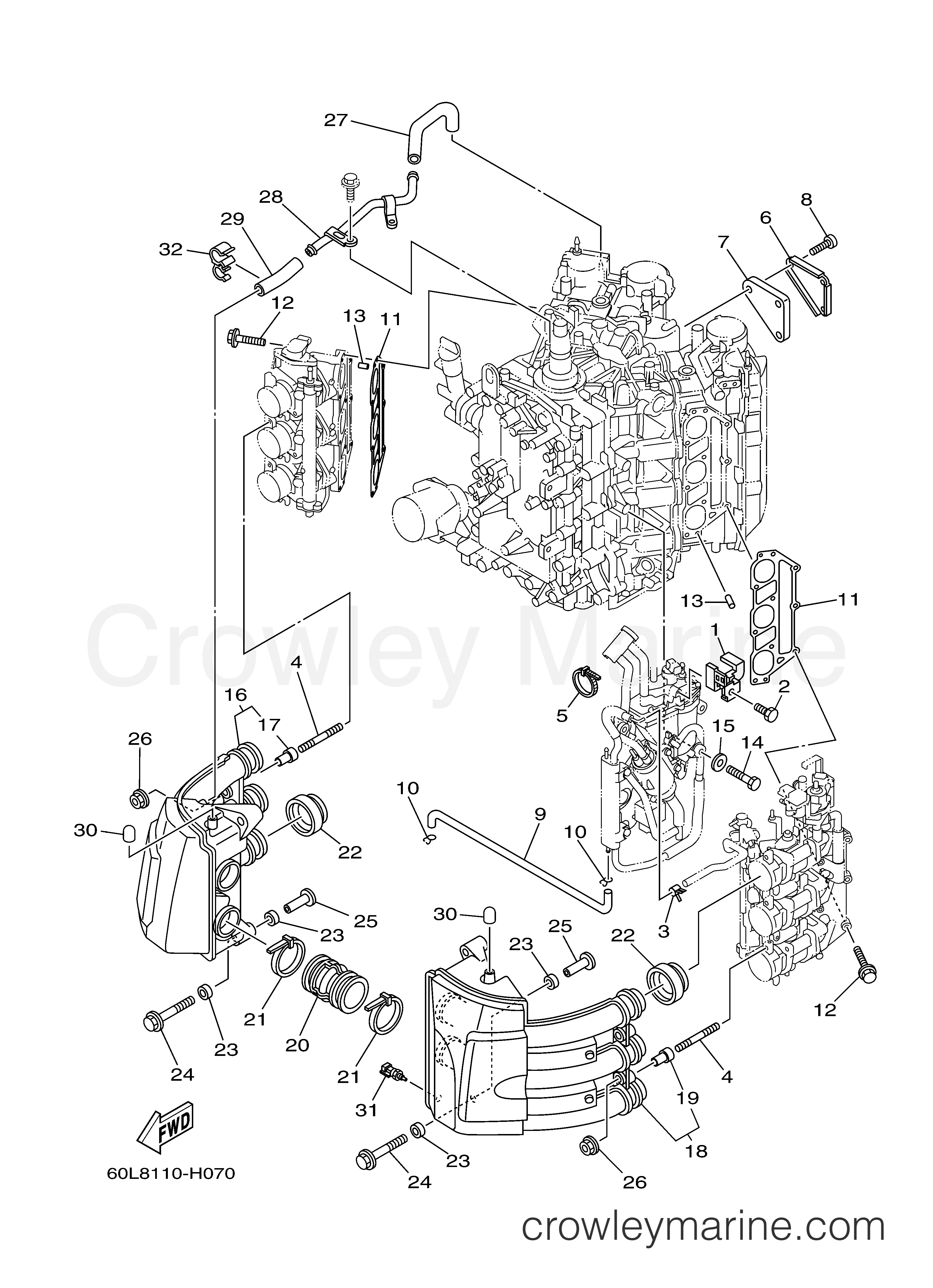 Yamaha Motors LF200TXR - INTAKE 1