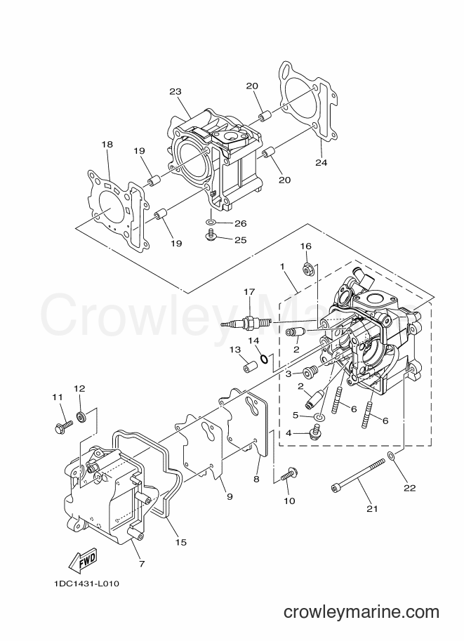 Yamaha Motors AT125F (1DC2) [010] - CYLINDER HEAD