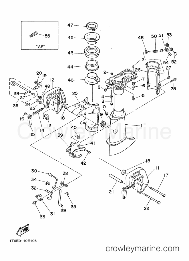 Yamaha Motors 4AC (6E00) [020] - UPPER CASING & BRACKET