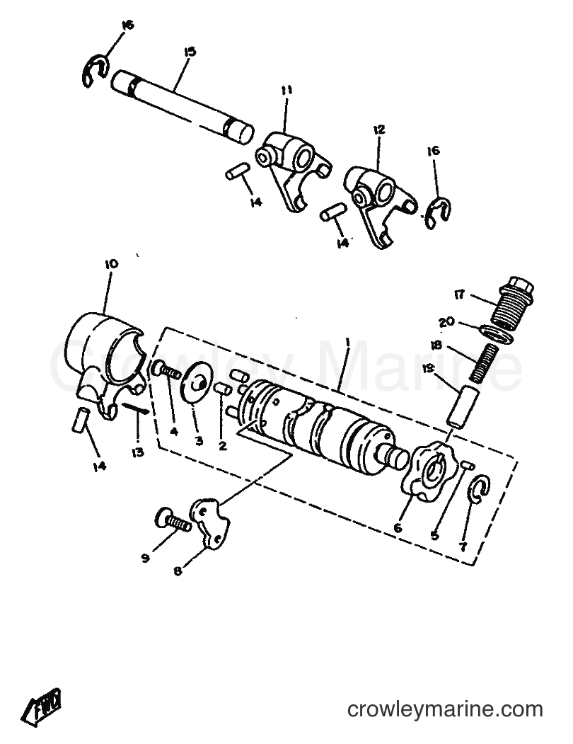 Yamaha Motors DT75 (2RY) [999] - SHIFT CAM & FORK