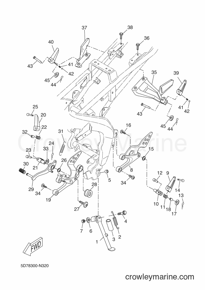 Yamaha Motors YZF-R125A (5D7E) [080] - STAND & FOOTREST