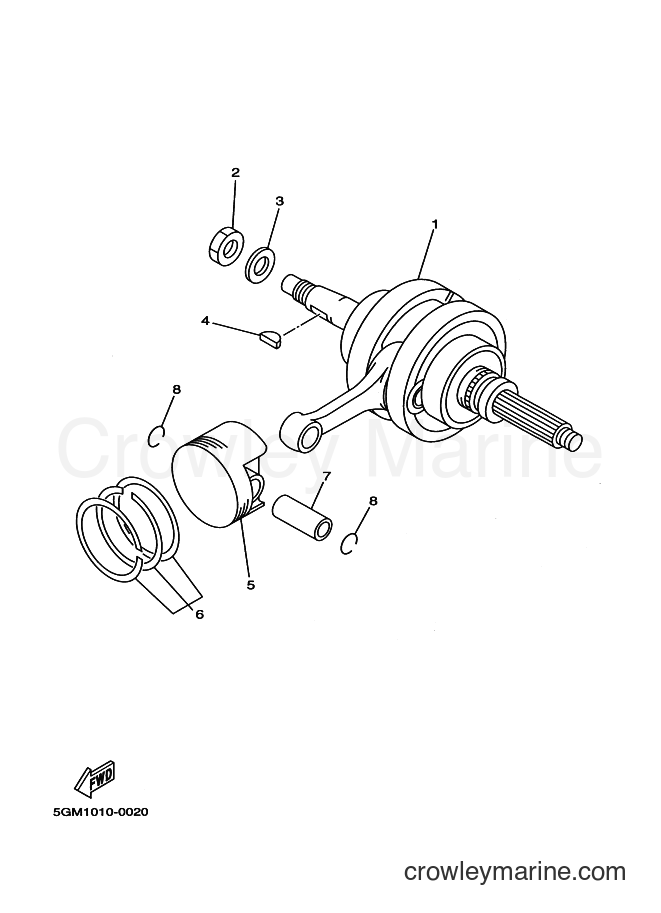 Yamaha Motors YP250 (5GM2) [090] - CRANKSHAFT & PISTON