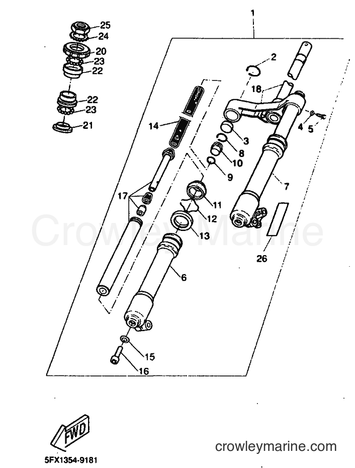 1999 Scooter CW50RS - CW50RS (5JK1) [010] - FRONT FORK