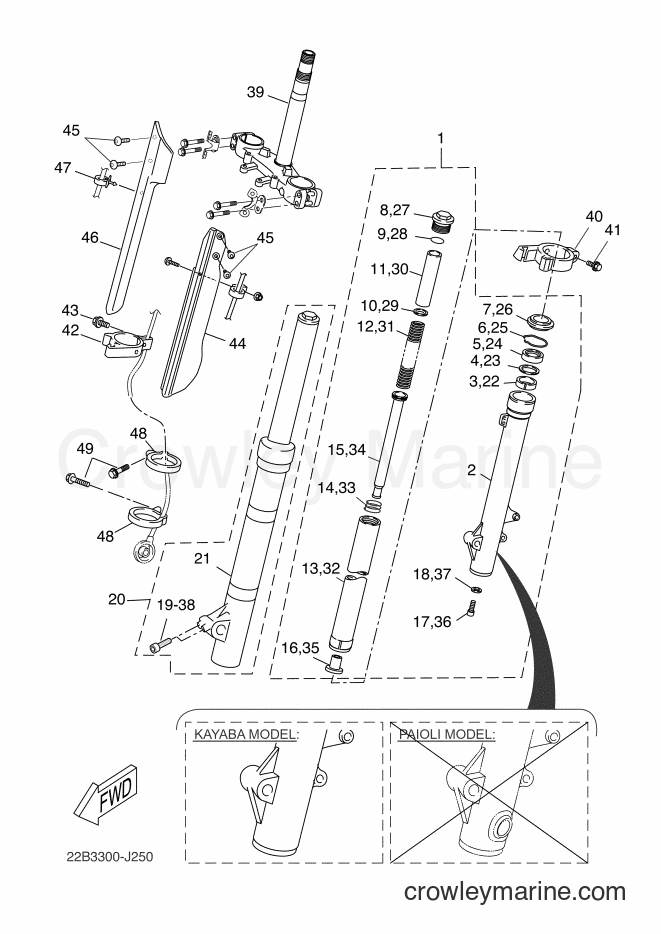 2010 Dirt Bike WR125R - WR125R (22B3) [010] - FRONT FORK 2