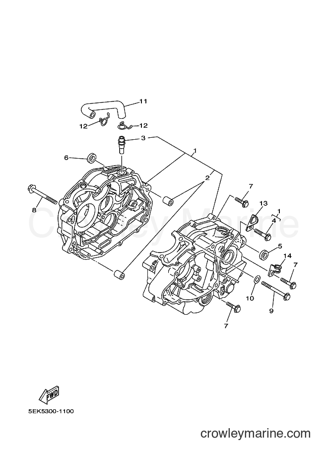 2001 Dirt Bike TW125 - TW125 (5EK5) [010] - CRANKCASE