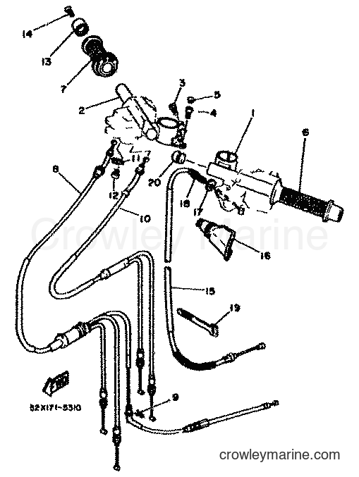 Yamaha Motors RD500LC (1GE) [999] - STEERING HANDLE & CABLE