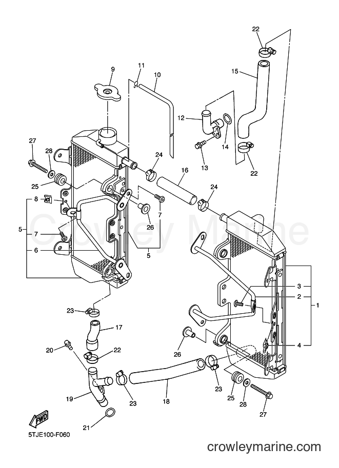 2011 Dirt Bike WR450F - WR450F (1HB2) [010] - RADIATOR & HOSE