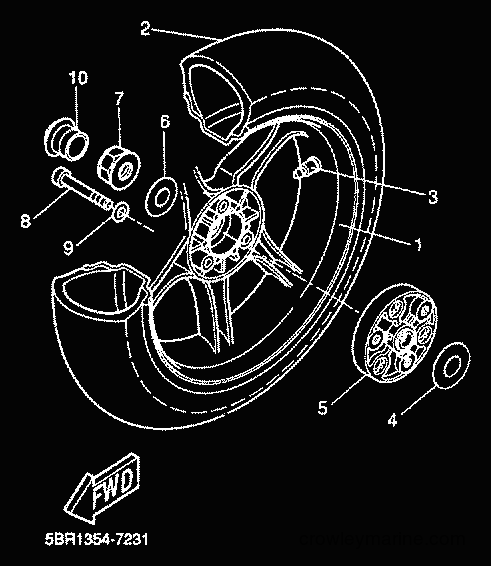 2000 Scooter YQ50L - YQ50L (5HEV) [010] - REAR WHEEL