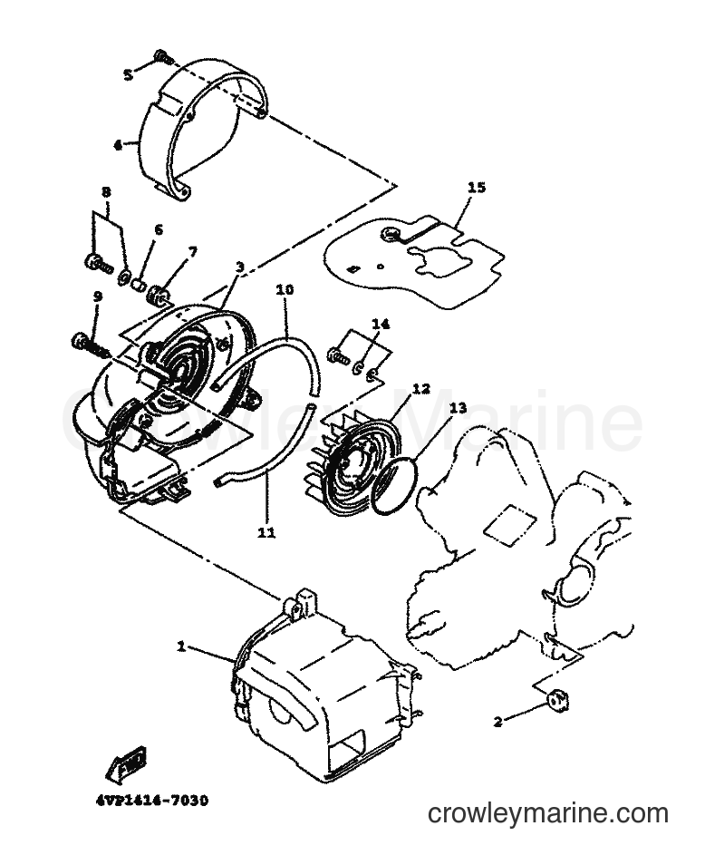 2000 Scooter YW100T - YW100T (5JY2) [010] - AIR SHROUD & FAN