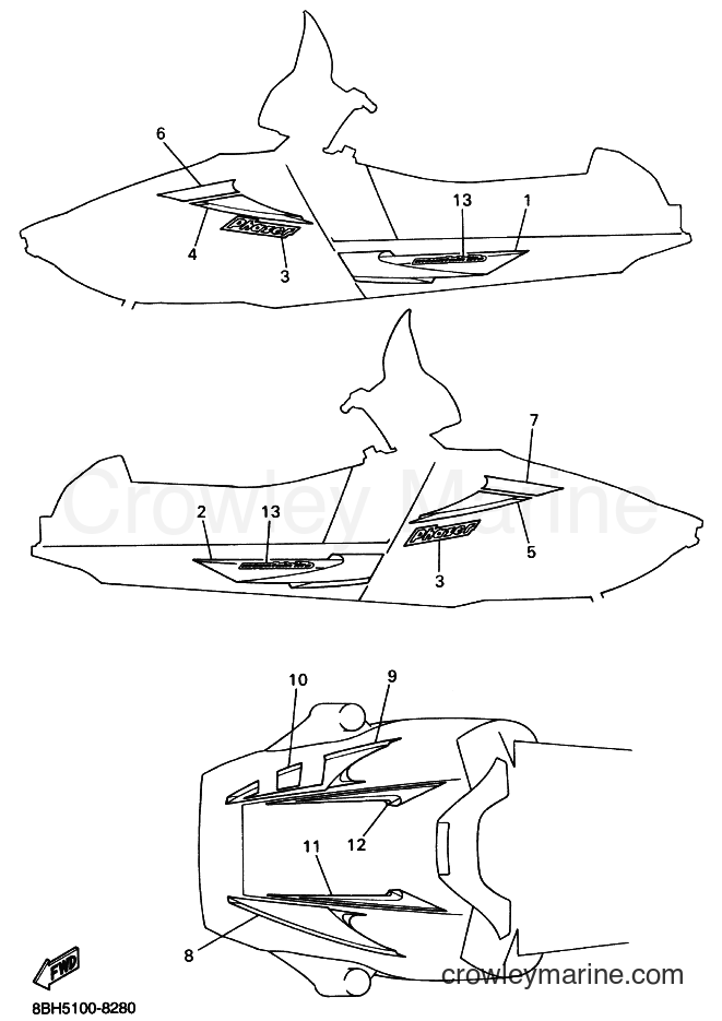 1999 Snowmobile PZ480LT - PZ480LT (8BH6) [020] - EMBLEM