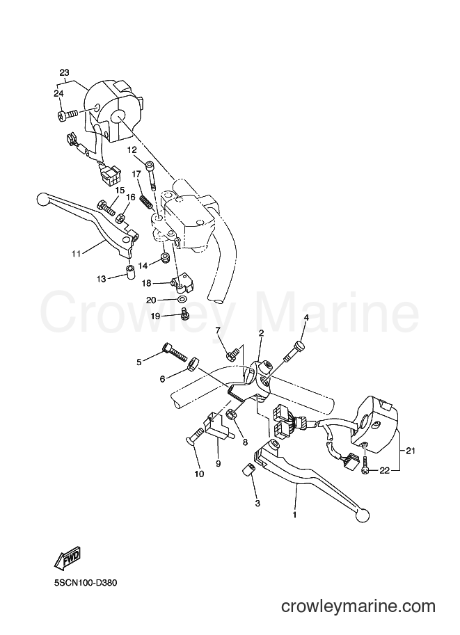 Yamaha Motors XVS650AT (5SCV) [010] - HANDLE SWITCH & LEVER