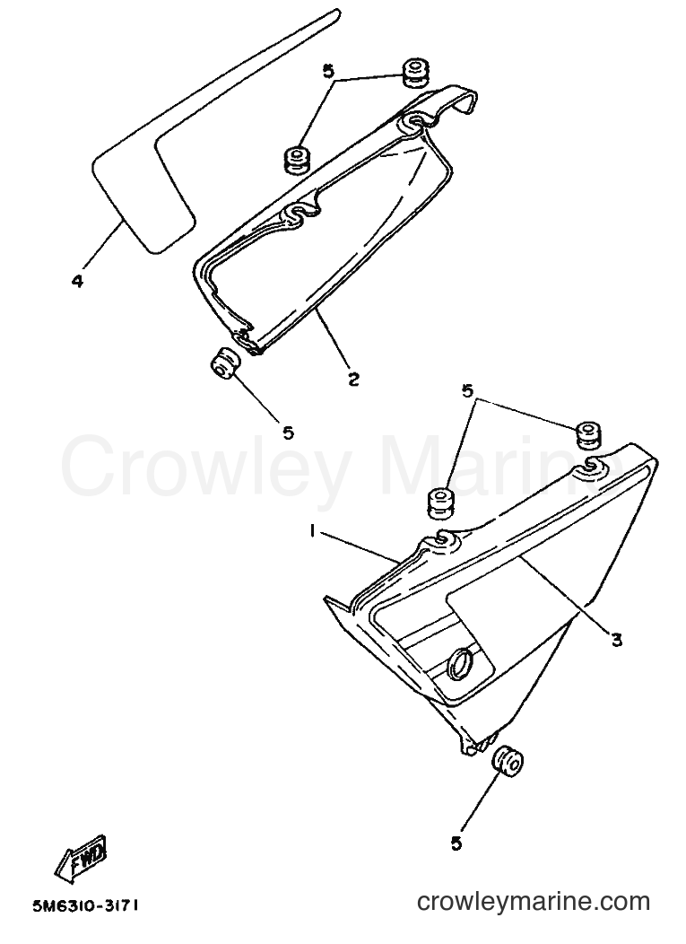 1986 Scooter DT50E - DT50E (1RE) [999] - SIDE COVER